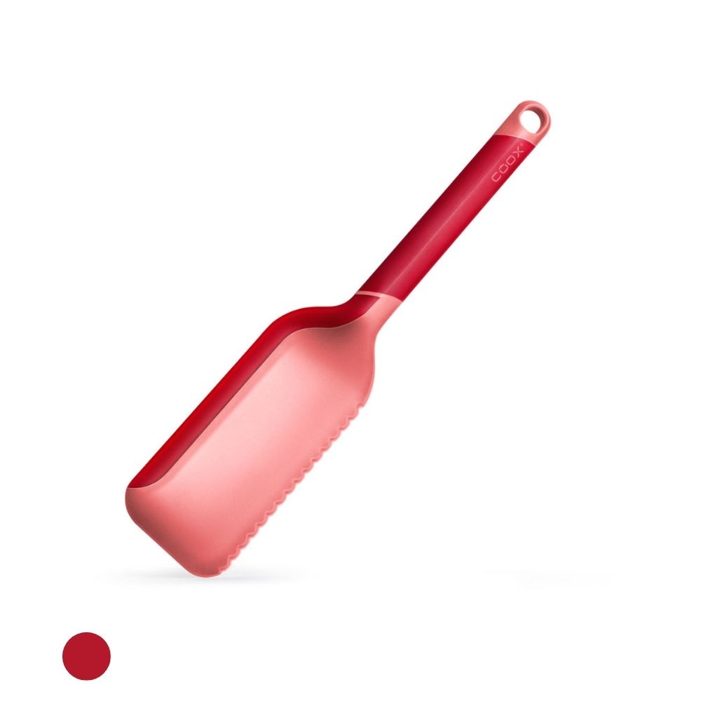 Coox Schneidheber vereint Messer, Tortenheber, Streichpalette und Pfannenwender. Produktbild