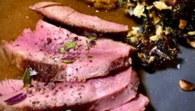 Entenbrust mit Flower Sprouts und Polenta
