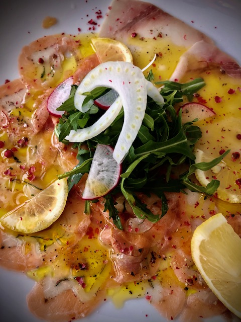 Lachs Carpaccio mit Schwertfisch