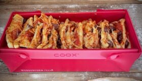 Zupfbrot mit Pizzateig in der Coox Wunderform gemacht.