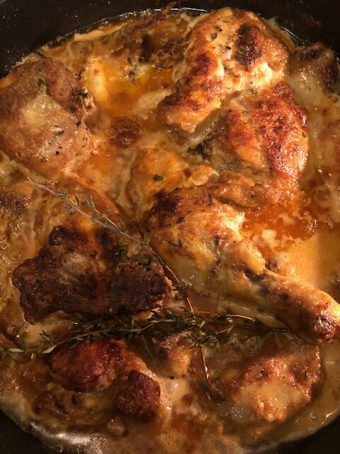 Das schnellste Huhn der Welt, nach einem Rezept von Alfred Biolek.